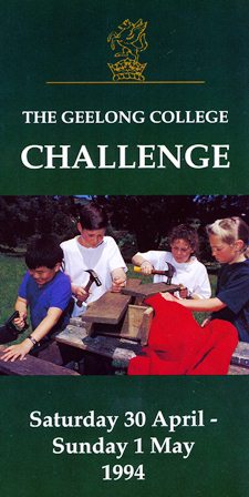 Geelong College Challenge Information Booklet, 1994.